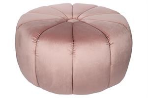 Pouf in velluto rosa Liana 60x60x32cm