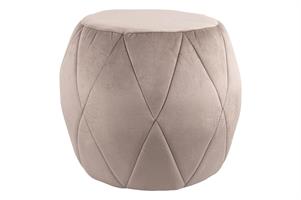 Pouf in velluto Sofia. 40xh38cm tortora