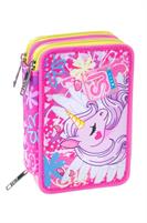 Astuccio 3 Zip Sj Gang Unicorn Led Girl