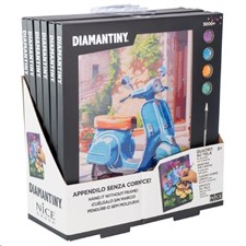 DIAMANTINY QUADRO ASS.ORCHIDEA/RETRO MOTORCYCLE/5 TERRE