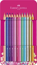 SET MET. MATITE COLORATE SPARKLE 12X FABER-CASTELL