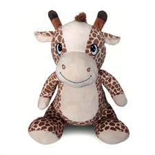 GIRAFFA SEDUTA 55CM OCCHI RICAM.