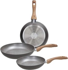 SET 3 PADELLE CM 20/24/28 GRANCUCINA GREAT STONE GREY