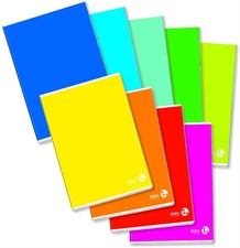 Maxi quaderni 1 rigo 10 pezzi colori assortiti